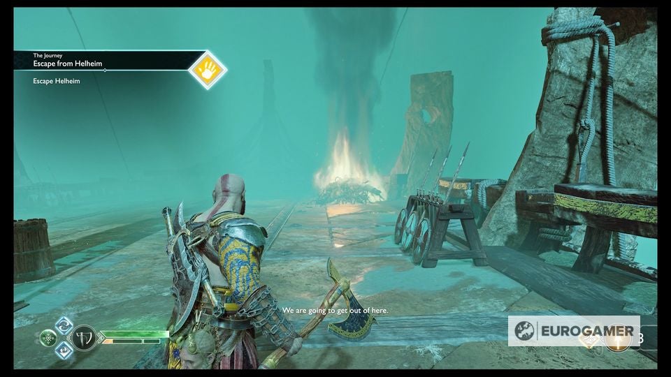 God of War Escape from Helheim, Helheim Landing, Helheim Ship and